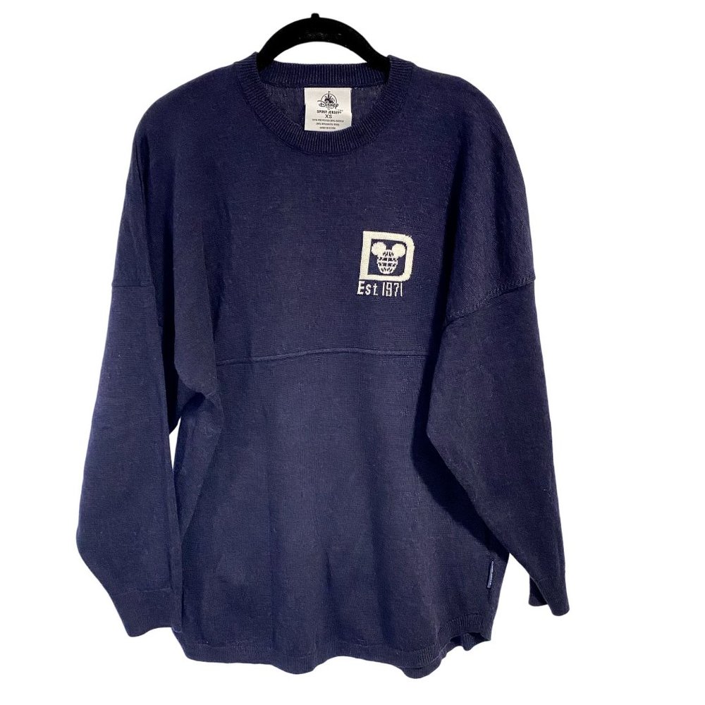 Walt Disney‎ World Navy Blue Knit Sweater Spirit Jersey Size XS